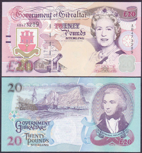 2006 Gibraltar 20 Pounds (Unc) - Click Image to Close